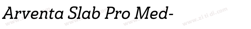Arventa Slab Pro Med字体转换